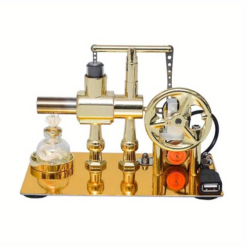 Science And Invention - Lucht-eencilinder Stirling-motor Generator Fysica Populaire wetenschap