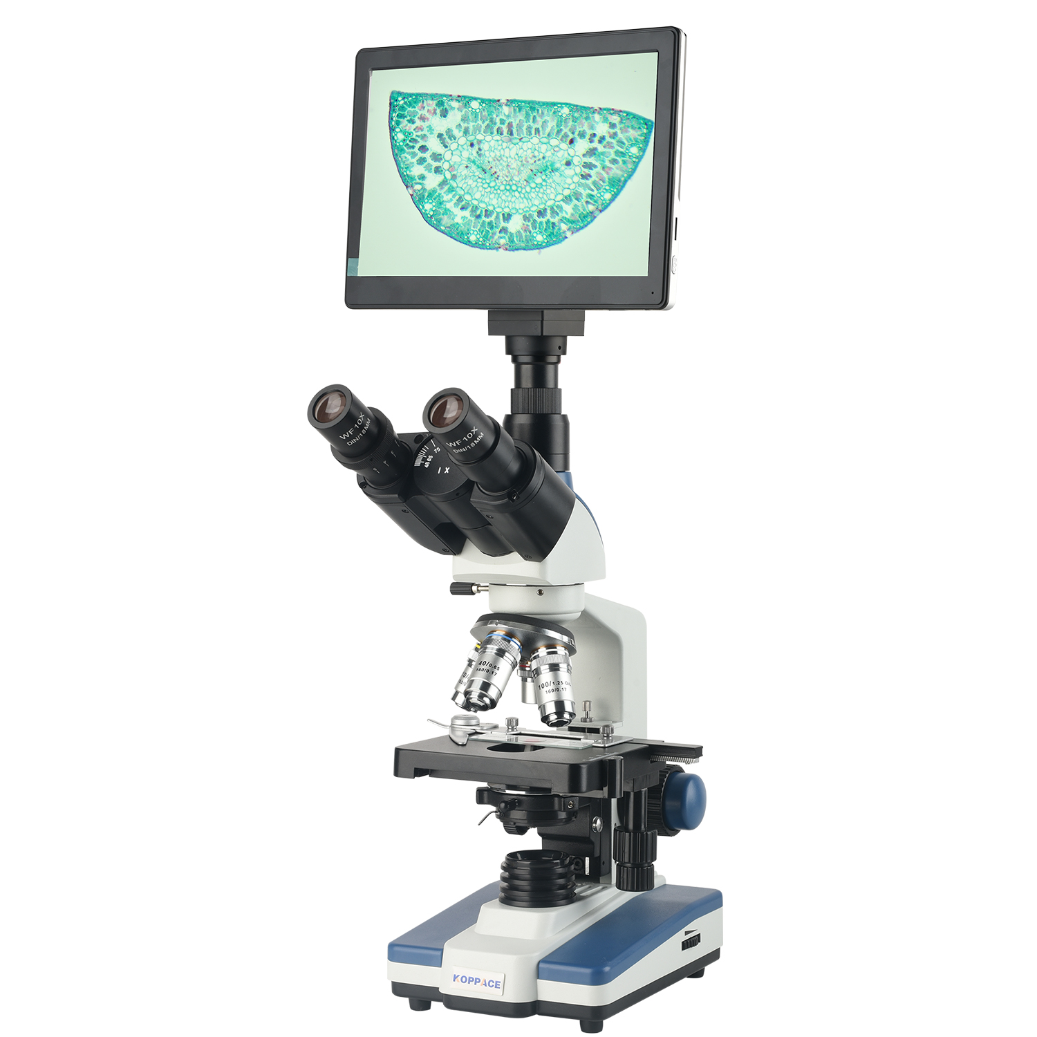 Microscope Compound 40X - KOPPACE 40X-2500X elektronensamengestelde laboratoriummicroscoop 2 miljoen