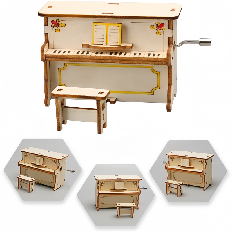 Science Diy Model - DIY handbediende kinderpiano Educatief wetenschappelijk experimentmodel