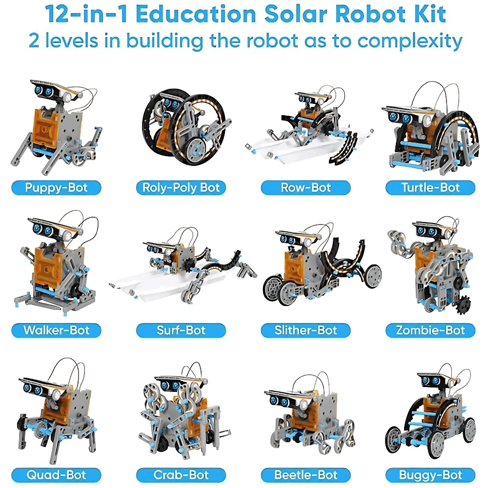 Zonne-robot bouwstenen 12 in 1 - Science Toys Diy recensie en prijs