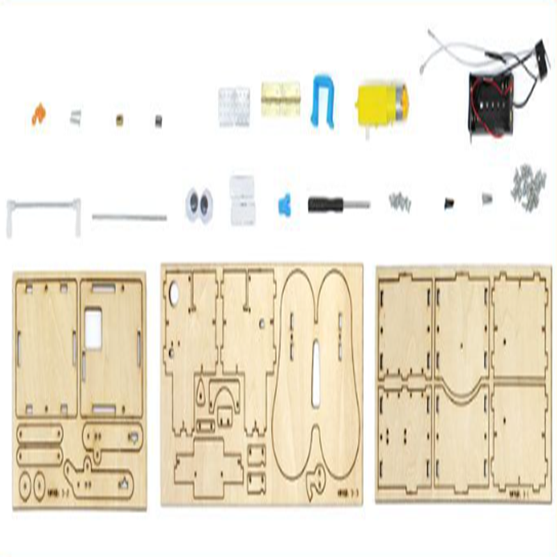 Houten doe-het-zelf robot die  - Science Project Kit recensie en prijs