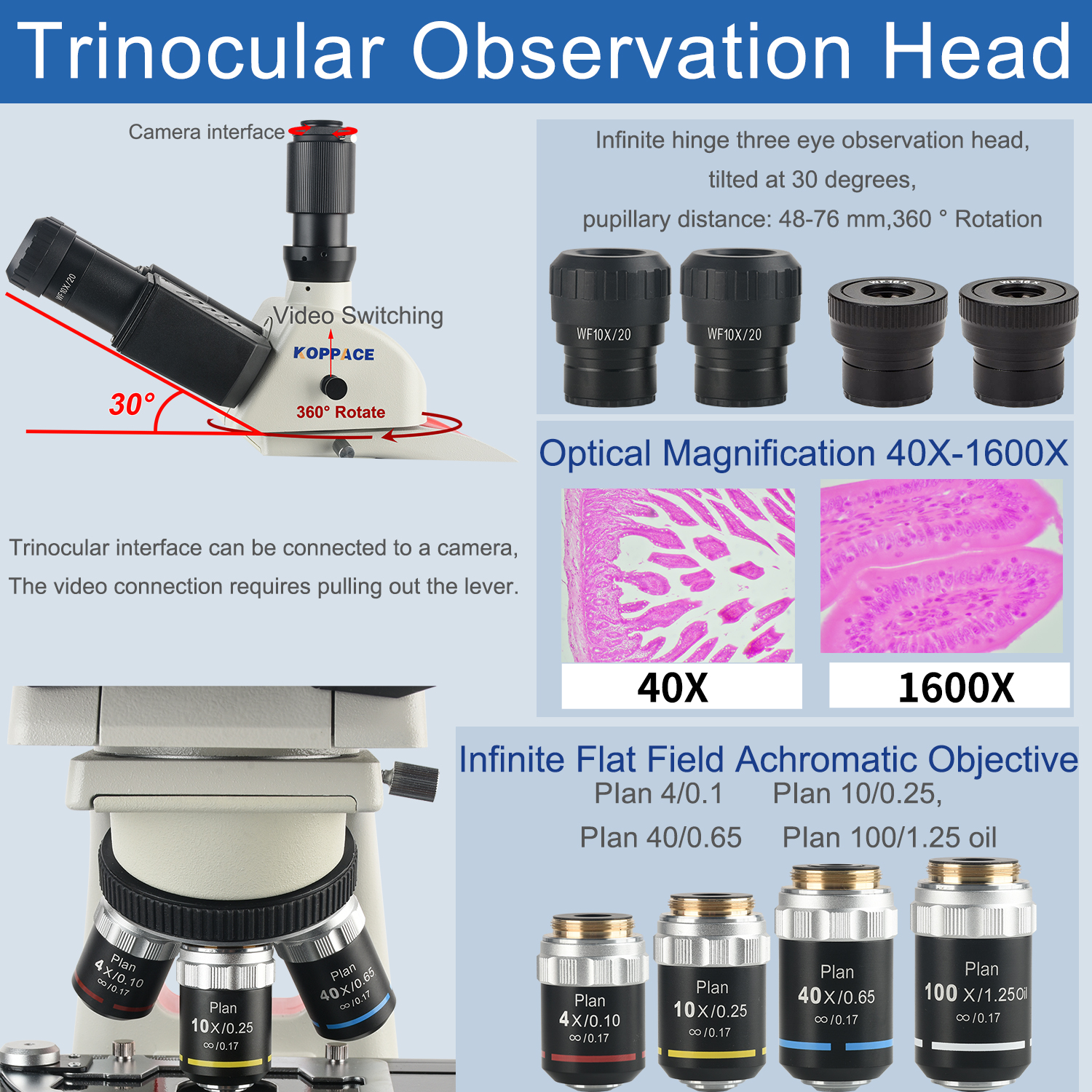 KOPPACE 40X-1600X Elektronenco - Microscope Compound 40X recensie en prijs