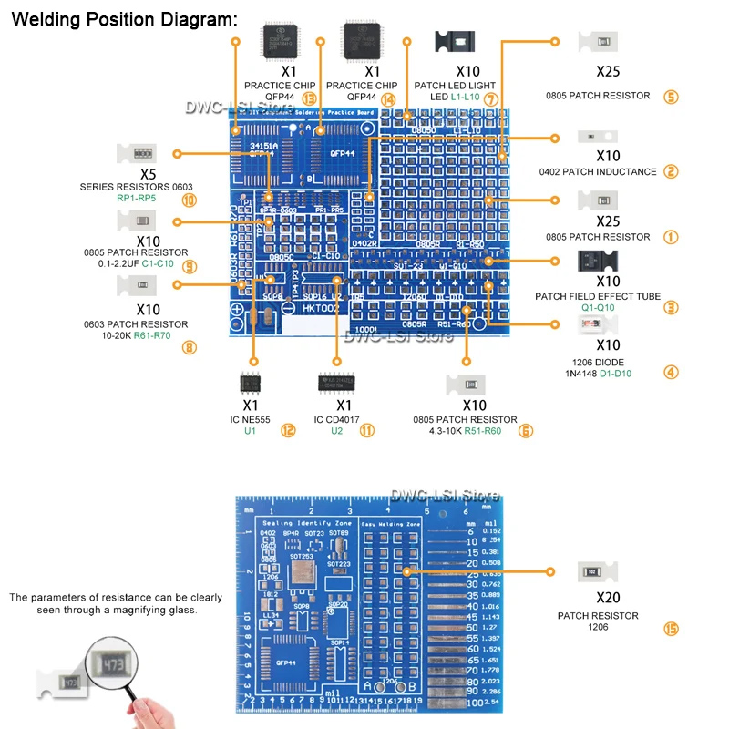 SMD/SMT Componenten Solderen O - Science Project Kit recensie en prijs