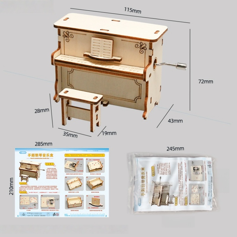 DIY handbediende kinderpiano E - Science Diy Model recensie en prijs