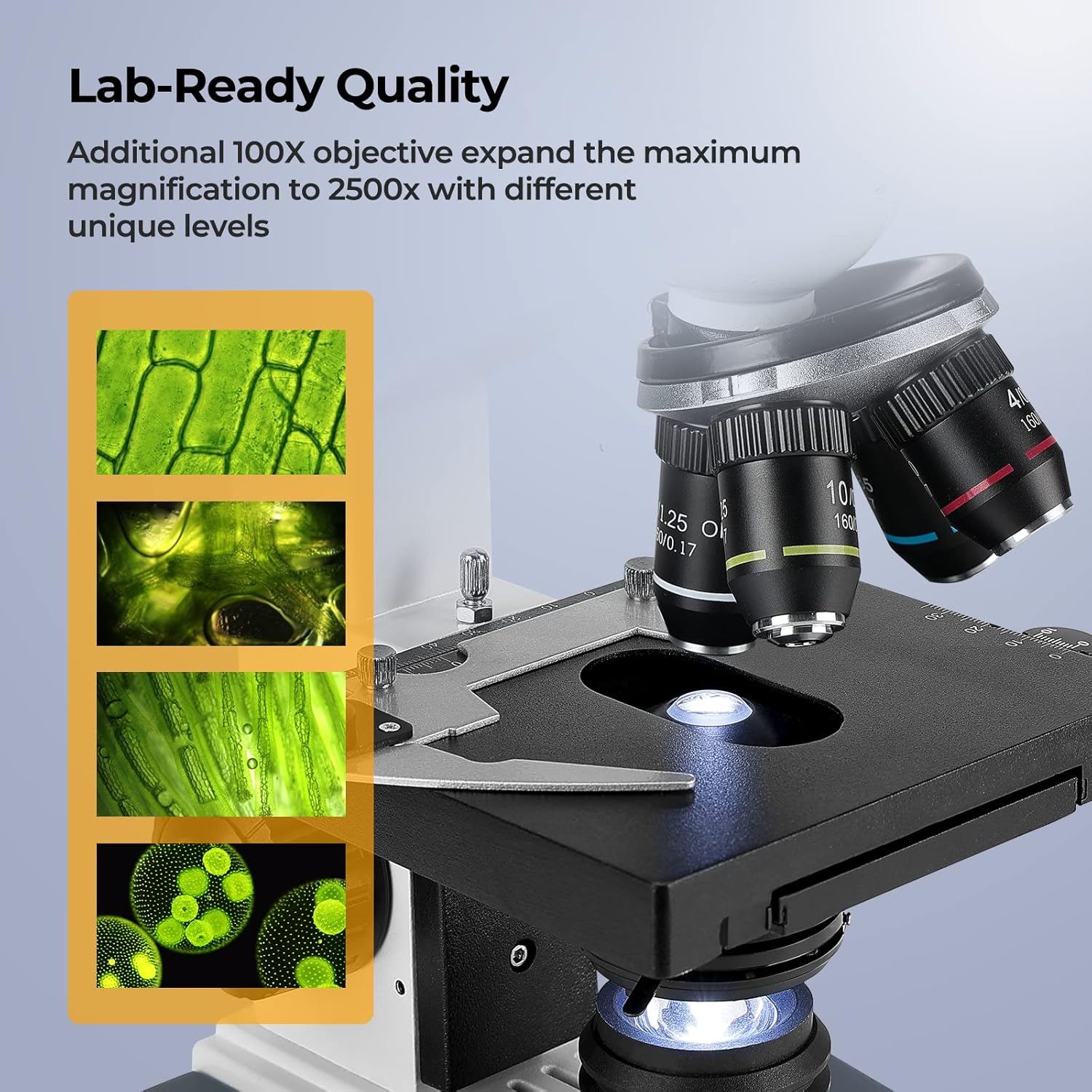 40X-2500X Trinoculaire Samenge - Microscope Compound 40X recensie en prijs